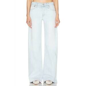 NEW RE/DONE mid rise wide leg jean in acqua